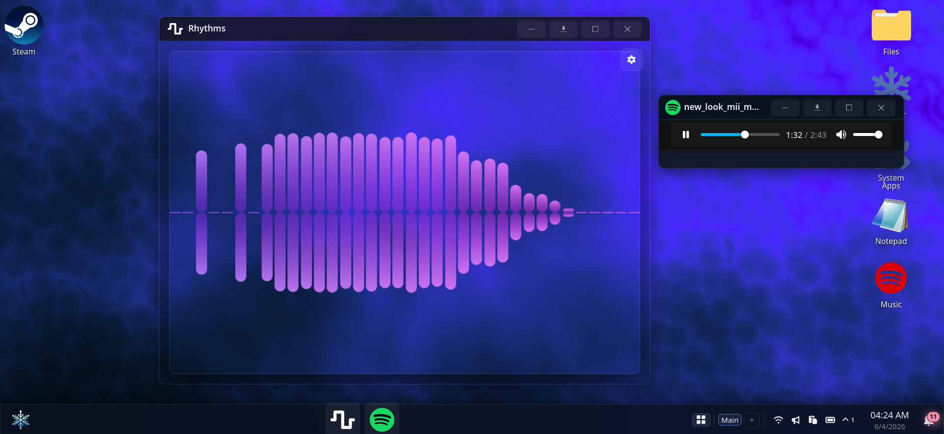 YukiOS audio mixer
