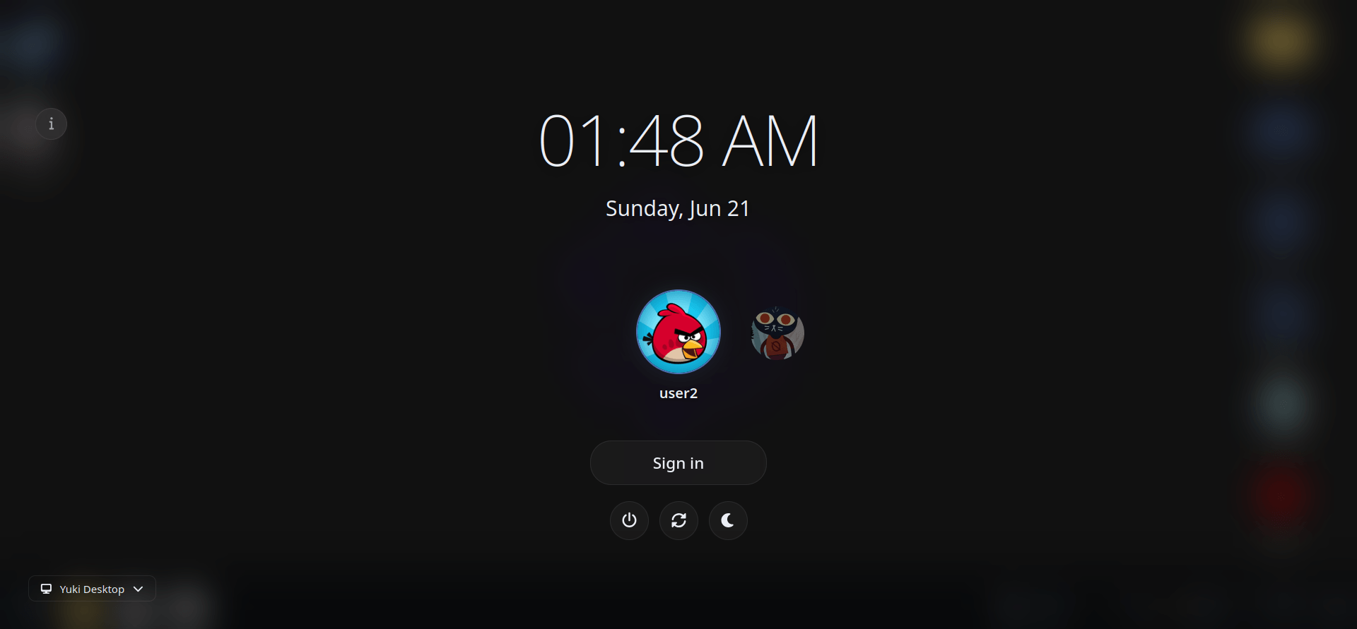YukiOS login